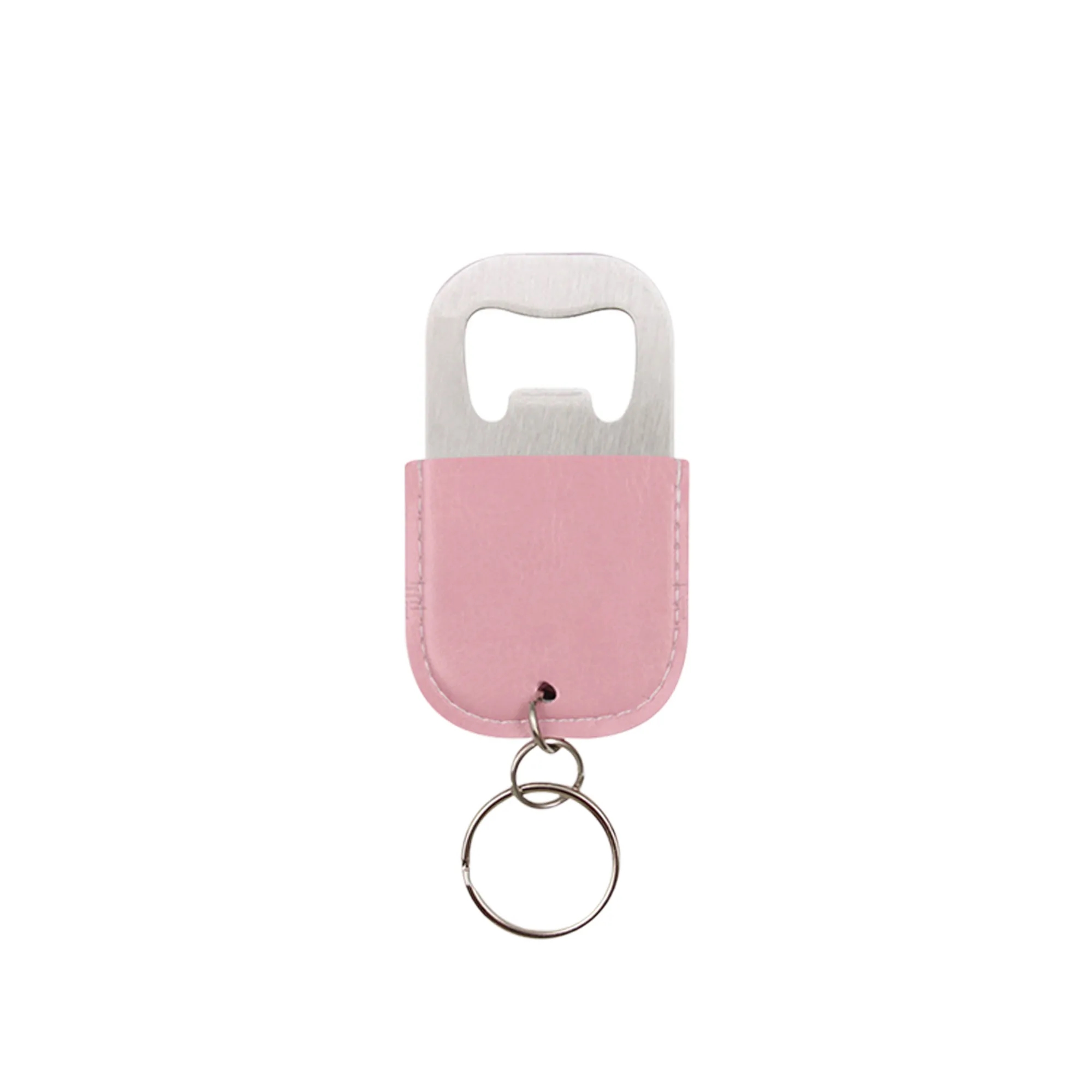 MOQ100 PU Stainless Steel Bottle Opener Keychain 13
