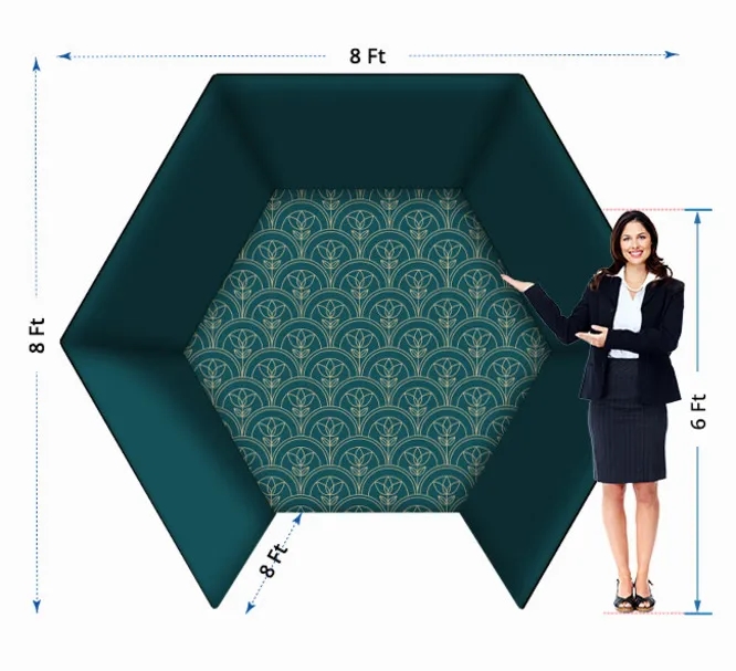 Hexagonal Vogue Booth Enclosure (8Ft x 8Ft) 3