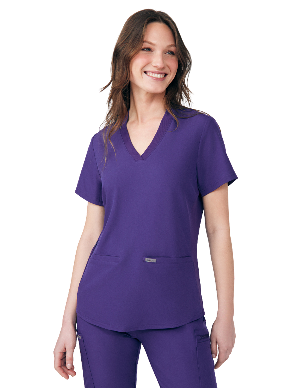 Landau - Forward - Women's Three-Pocket Rib-Knit Neckline V-Neck Top 57