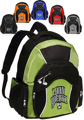 Polyester Sports Backpack - 14" W x 17" H 2