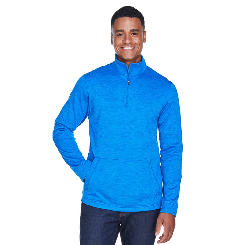 Devon & Jones Men's Newbury Mélange Fleece Quarter-Zip 8