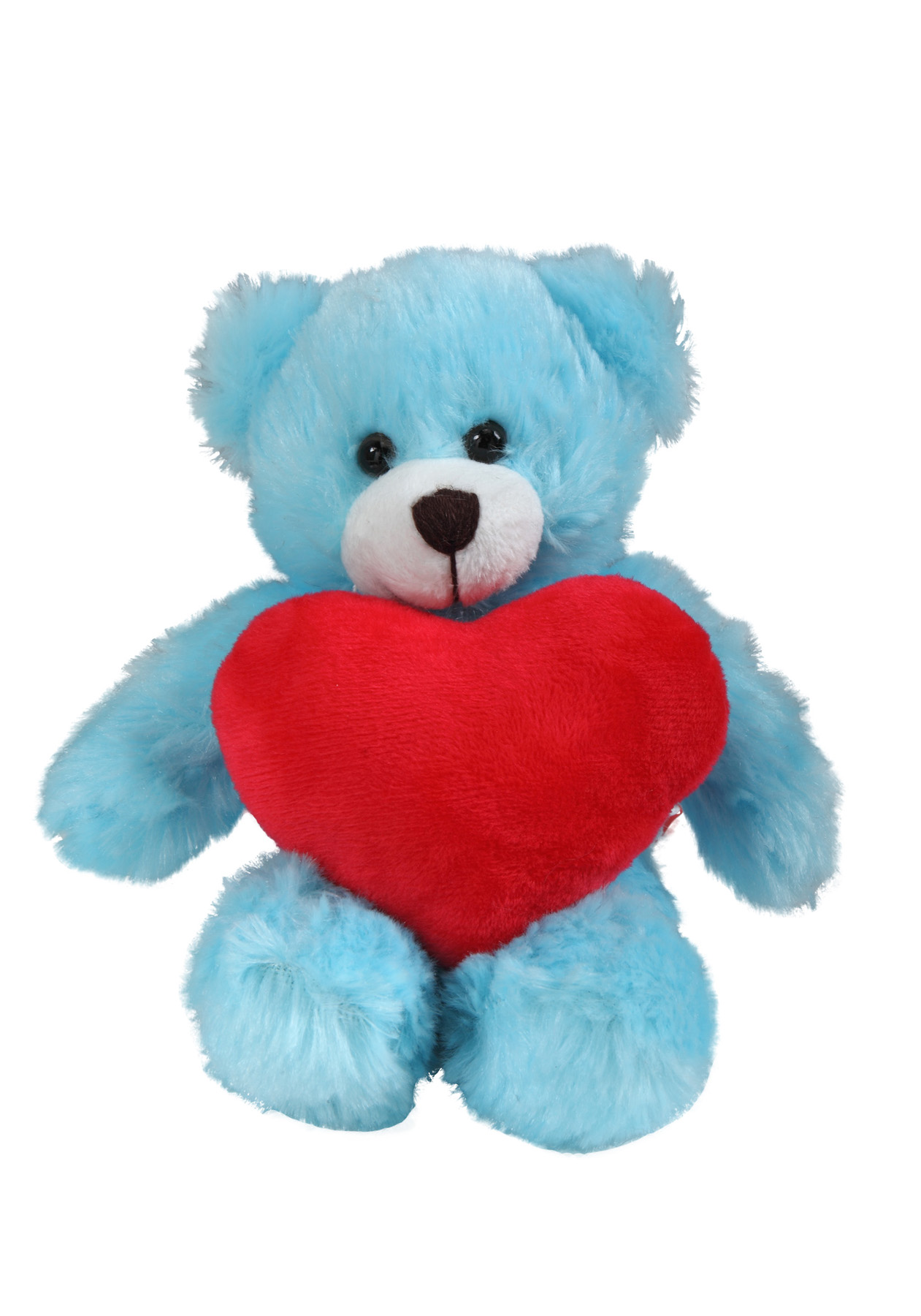 soft plush Blue Bear with heart 2