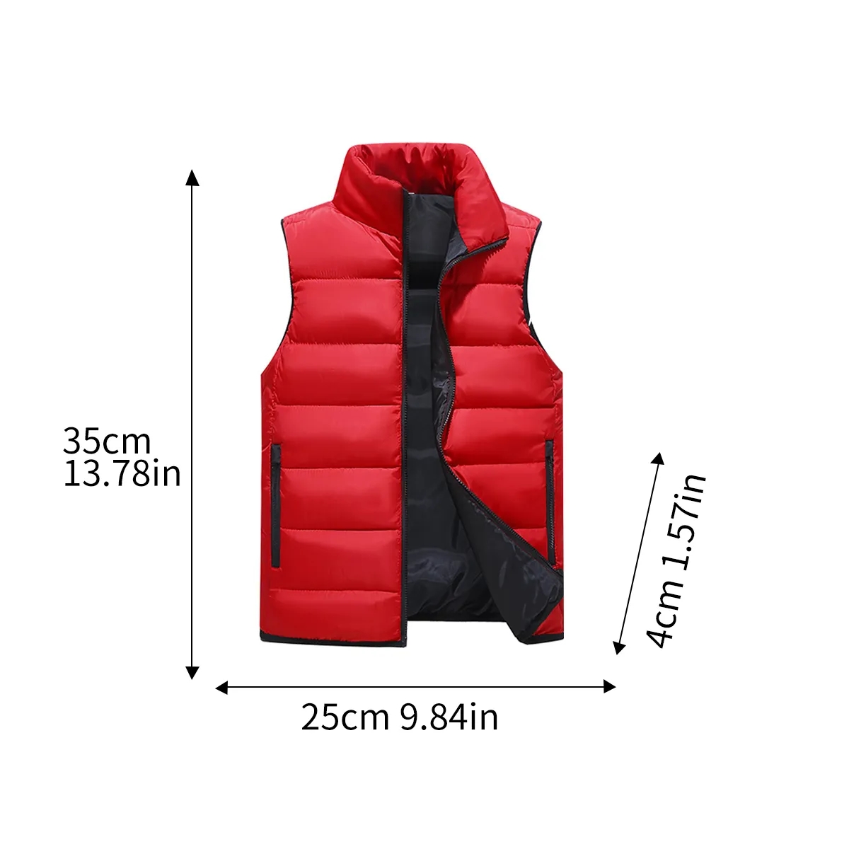 Insulated Puffer Vest With Zip Pockets 7
