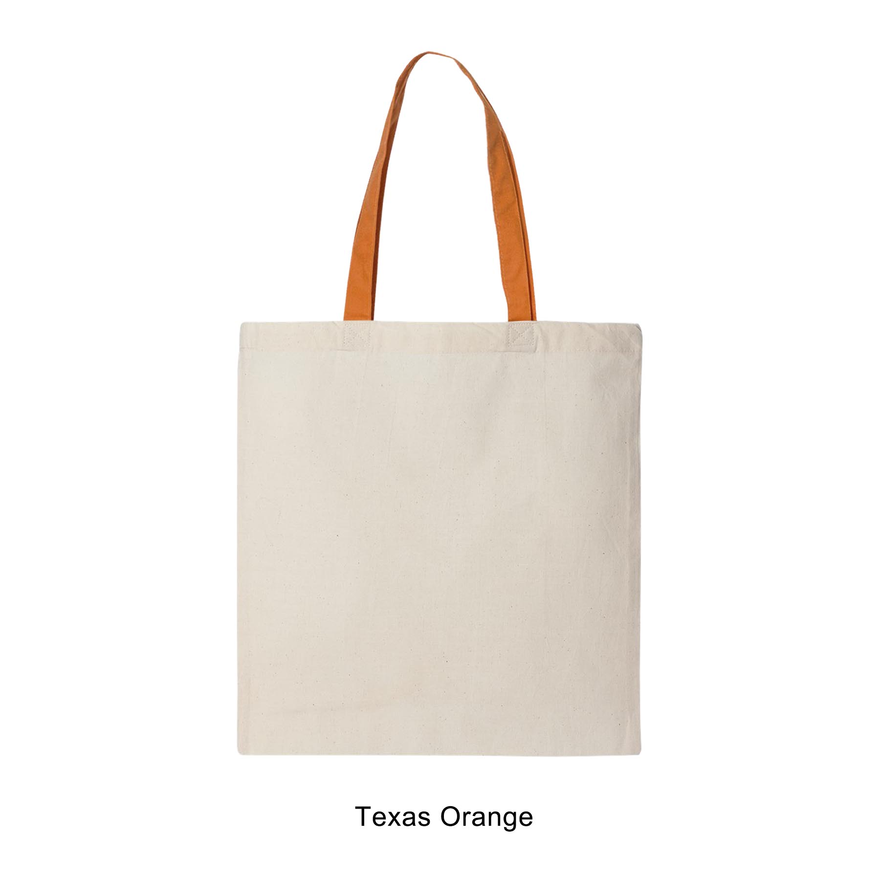 6 oz. 100% Cotton Canvas Tote Bag with Color Handle 16