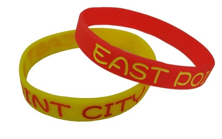 Color Filled Wristbands/Debossed Ink Filled 2