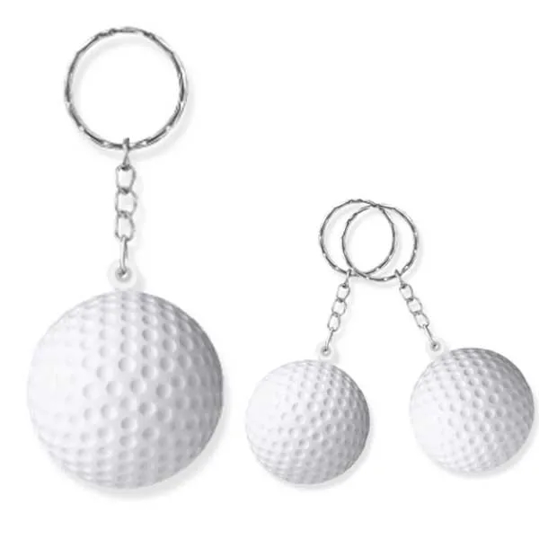 Foam Stress Relief Golf Balls with Keychain 1