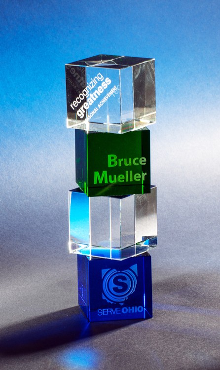 Contemporary Vistas Crystal Stacked Award 2