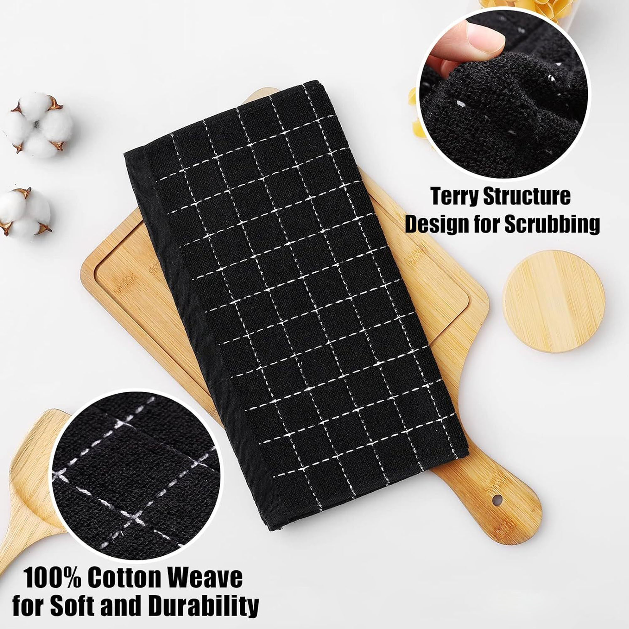 Super Absorbent Cotton Dish Towels for a Cleaner Kitchen 3