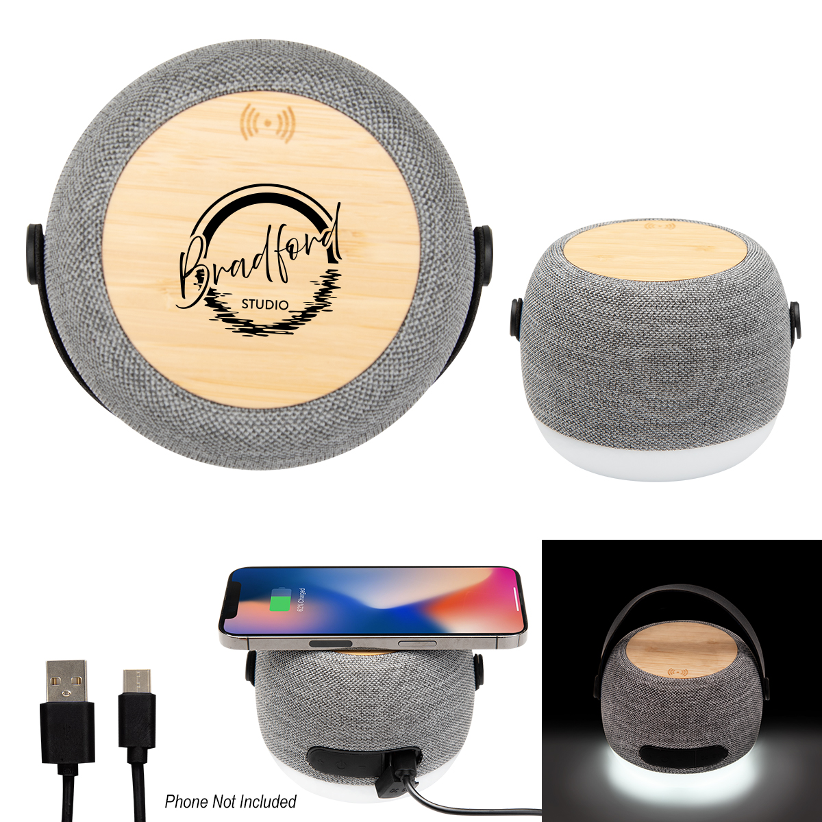 RPET Light Up 15W Charger & Hi-Fi Speaker 3