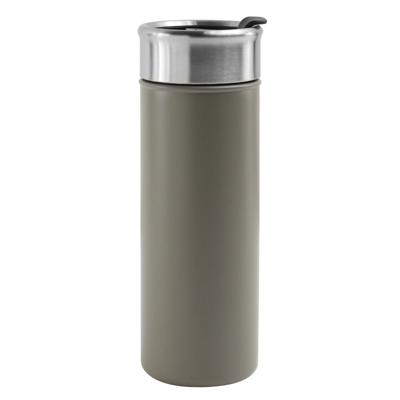 18 Oz. Newport Double Wall Stainless Steel Vacuum Insulated Canteen (Grey)
