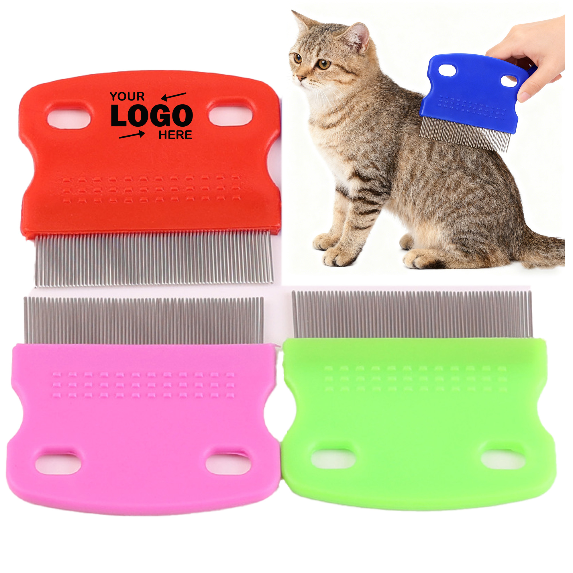 Multi Colored Professional Pet Hair Grooming Brush And Comb 2