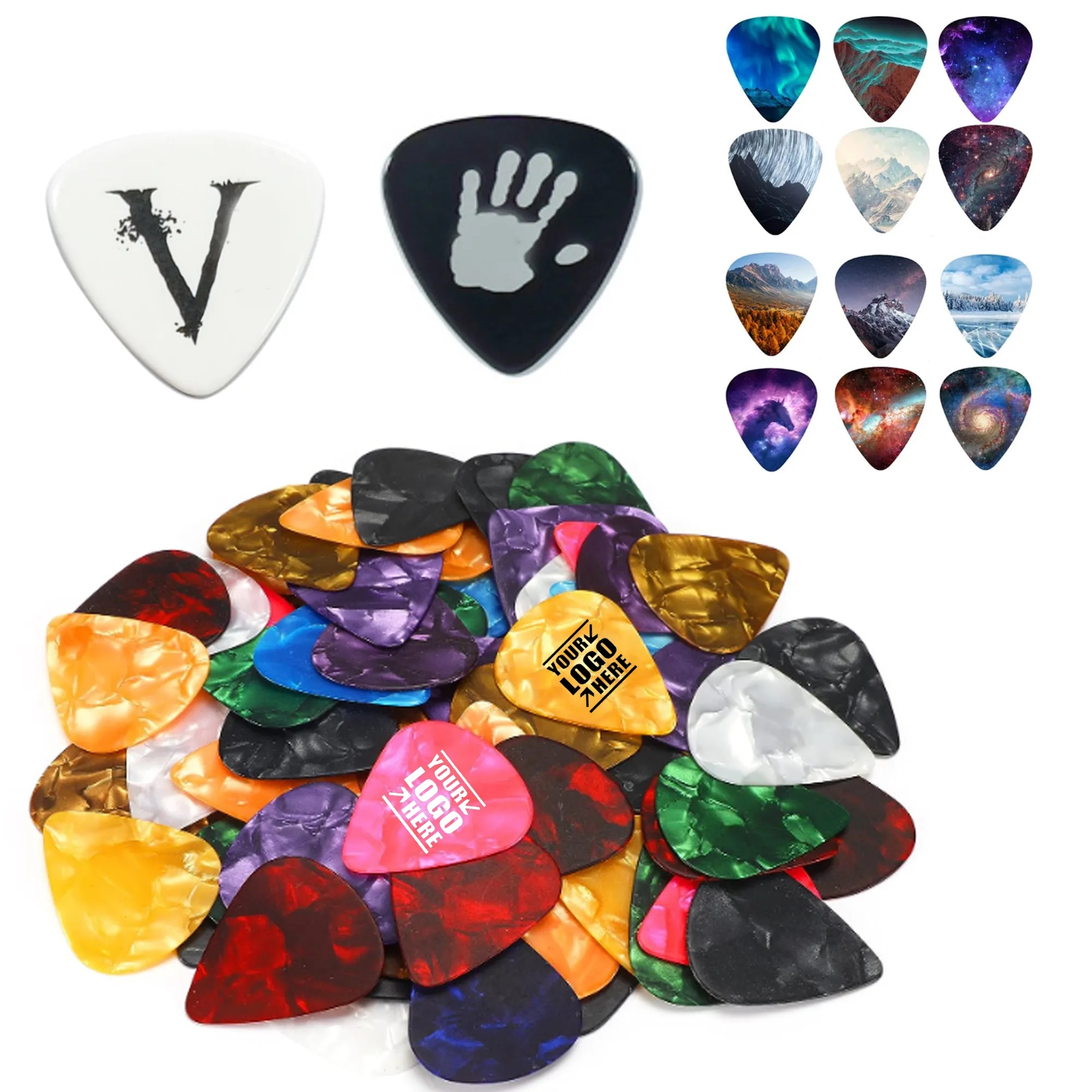 Celluloid Pick for Guitar Bass 2