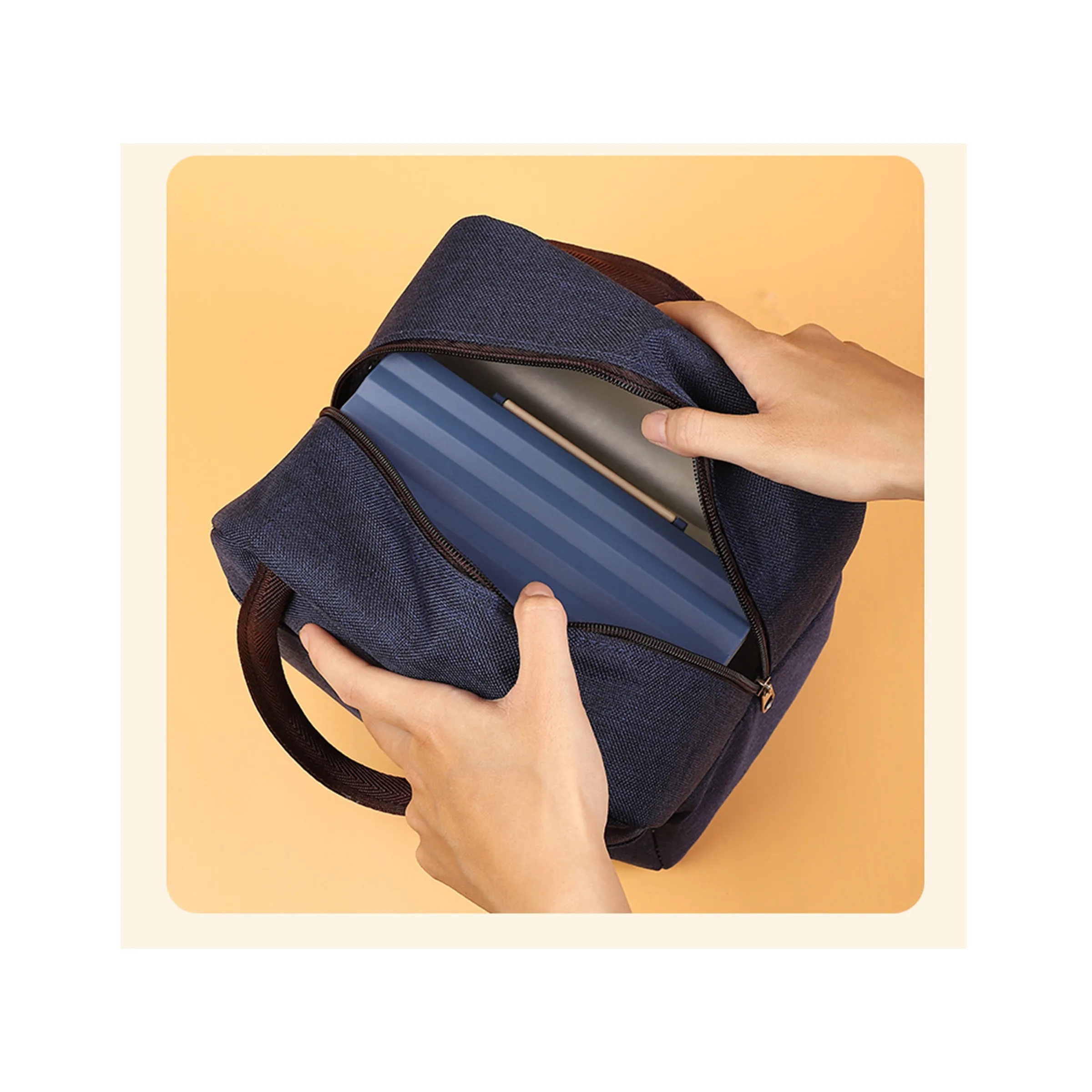 Oxford Fabric Portable Lunch Bag with Front Pocket 6