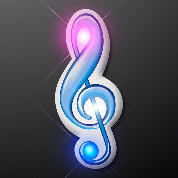Treble Clef Flashing Lapel Pins 2
