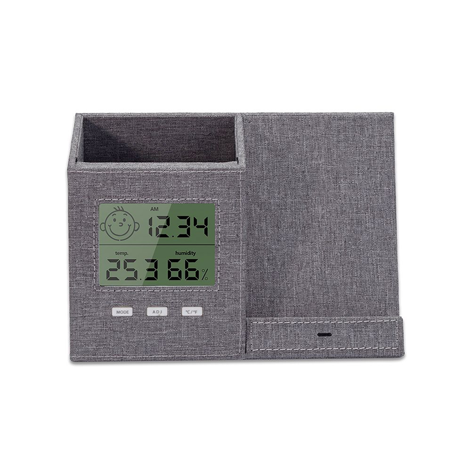 Desk Organizer with Wireless Charger and Clock 1