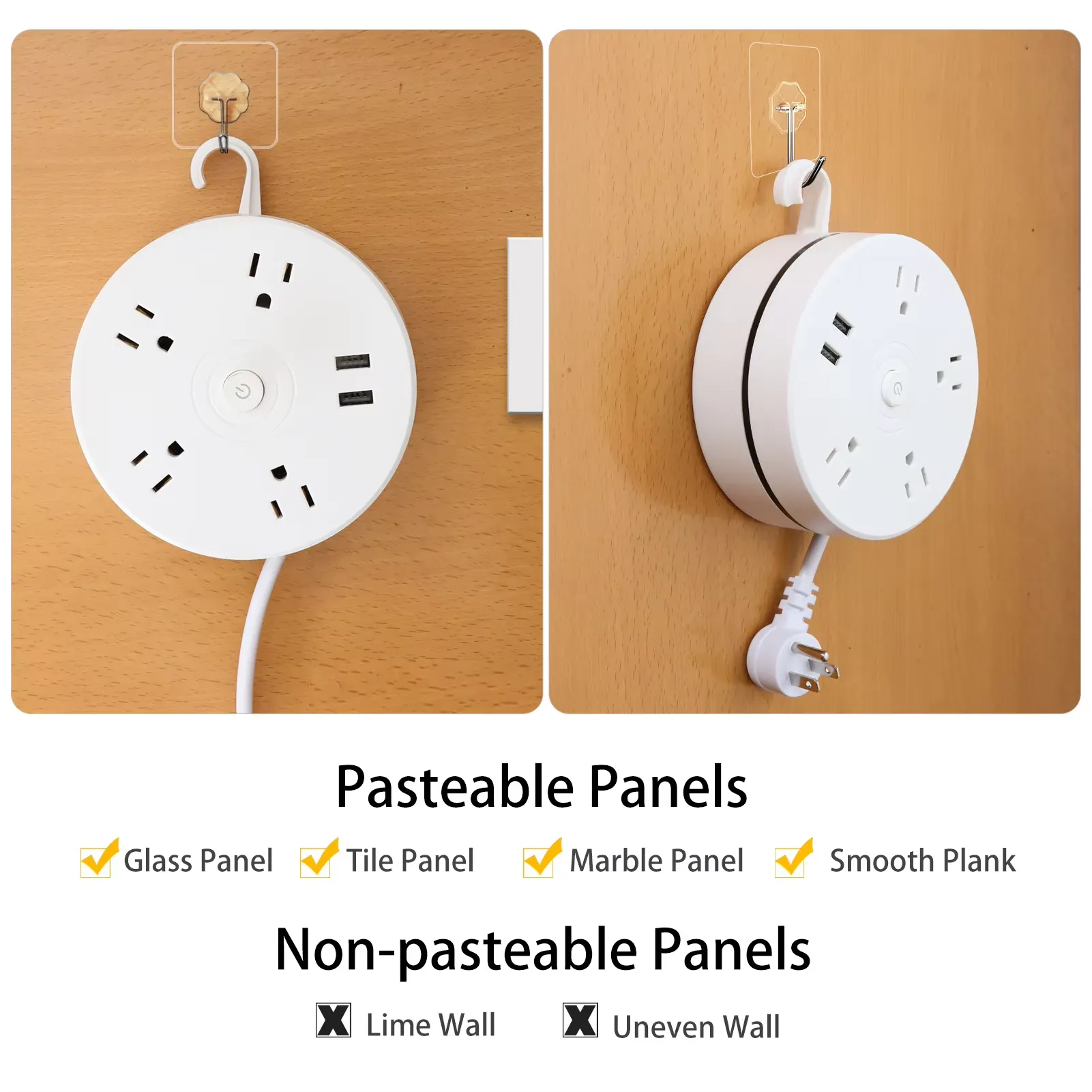 Power Strips with 4 Outlets and 2 USB Ports 4