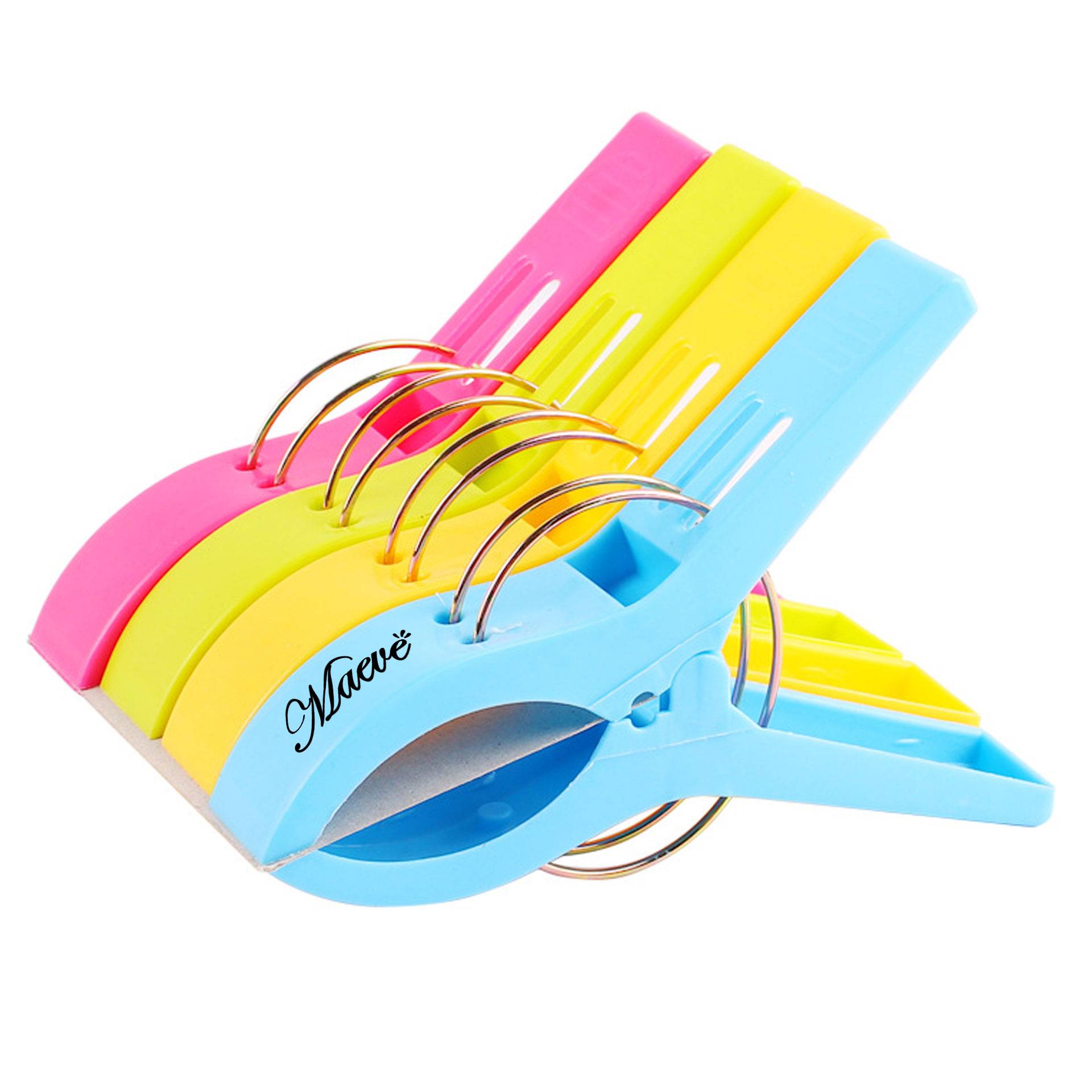 4 Pack Windproof Beach Towels and blanket Clips 4