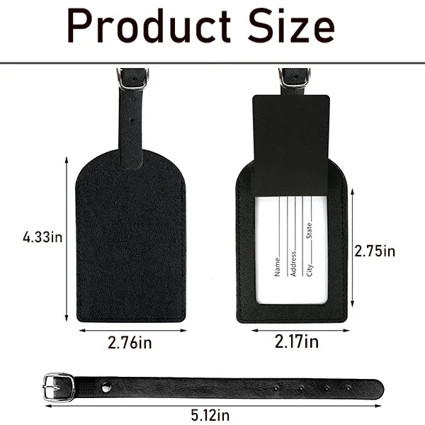 PU Leather Privacy Protection Luggage ID Label Tag 5