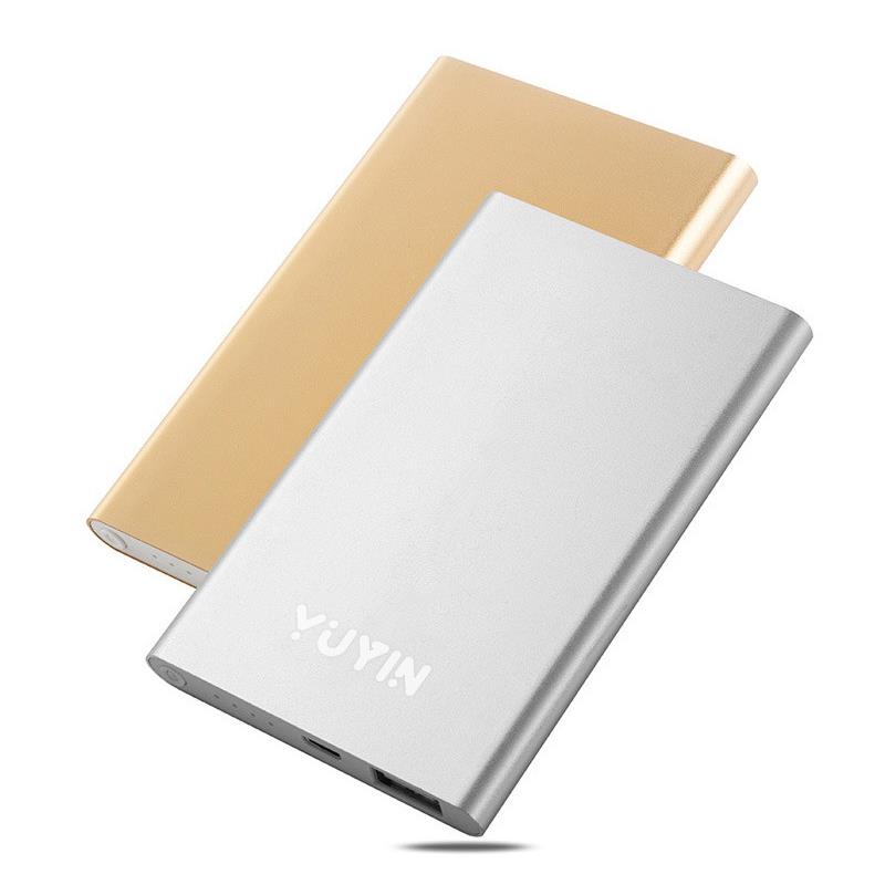 Slim Aluminum Power Bank 5000maH 5