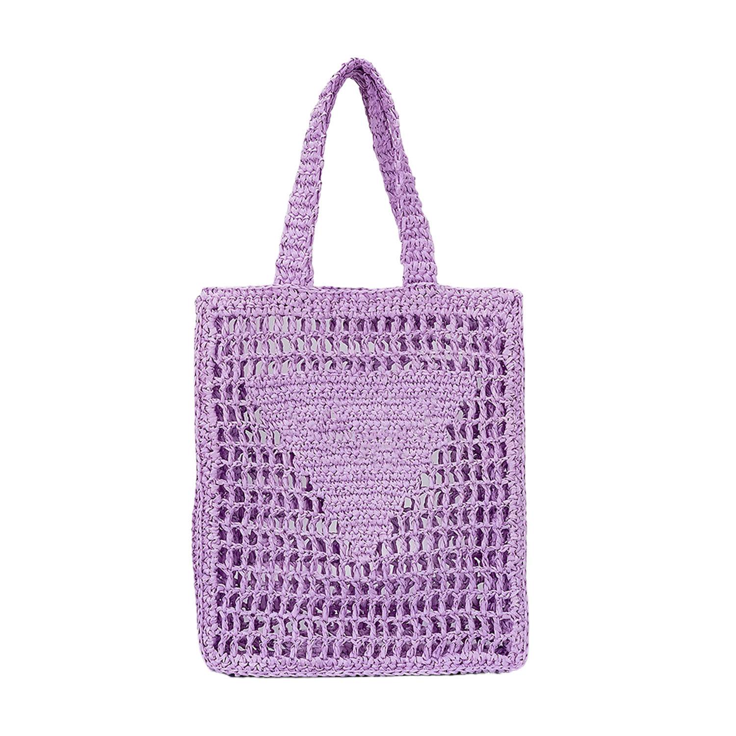 Spacious Crochet Beach Tote Bag – Straw & Mesh 3