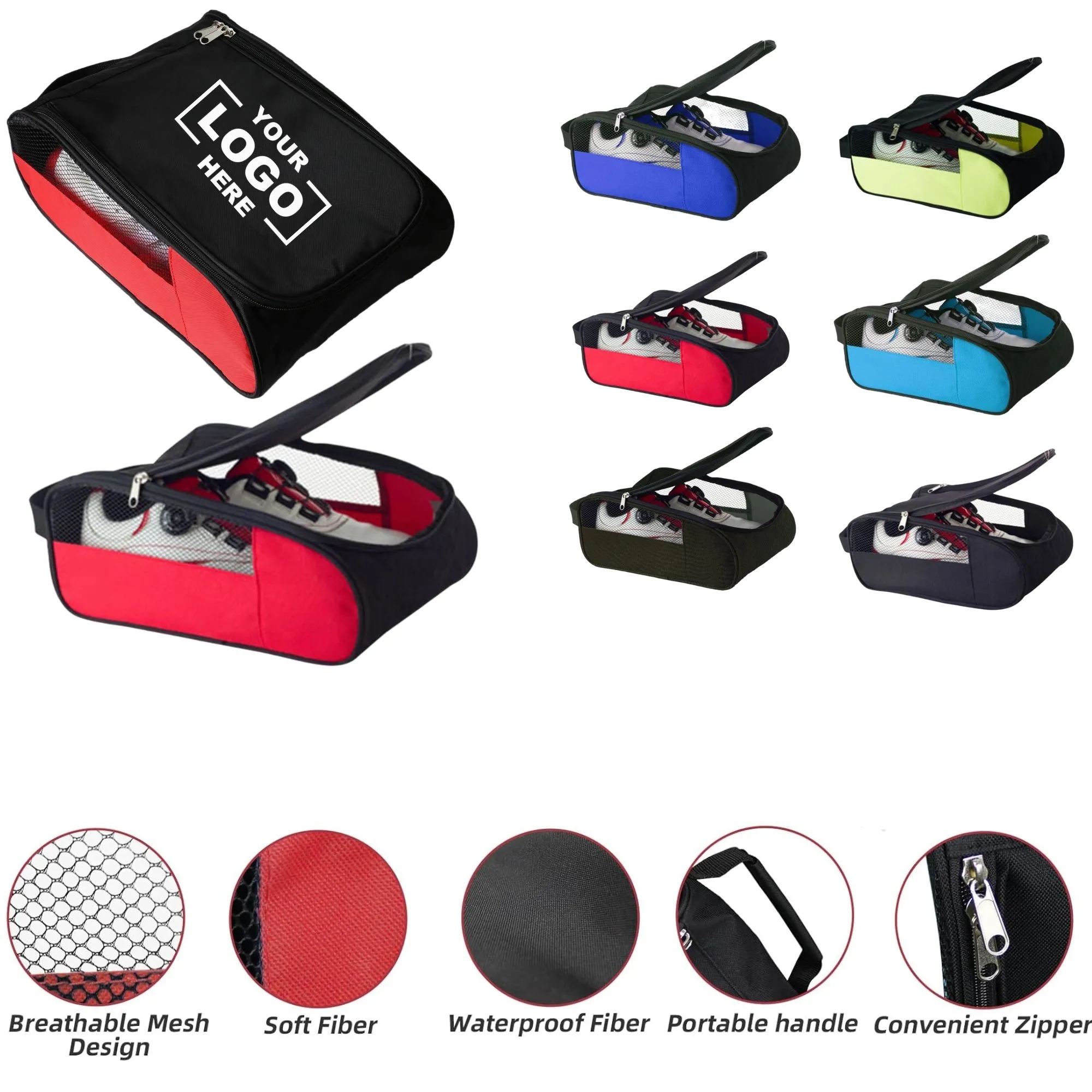 Lightweight Breathable Golf Shoe Bag