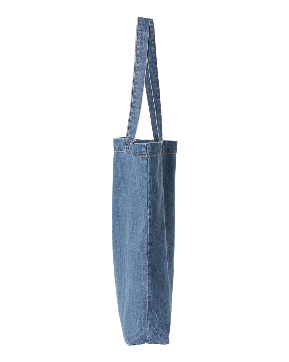 Cotton Denim Gusseted Tote Bag - 7761A, custom tote bag with logo imprint 8