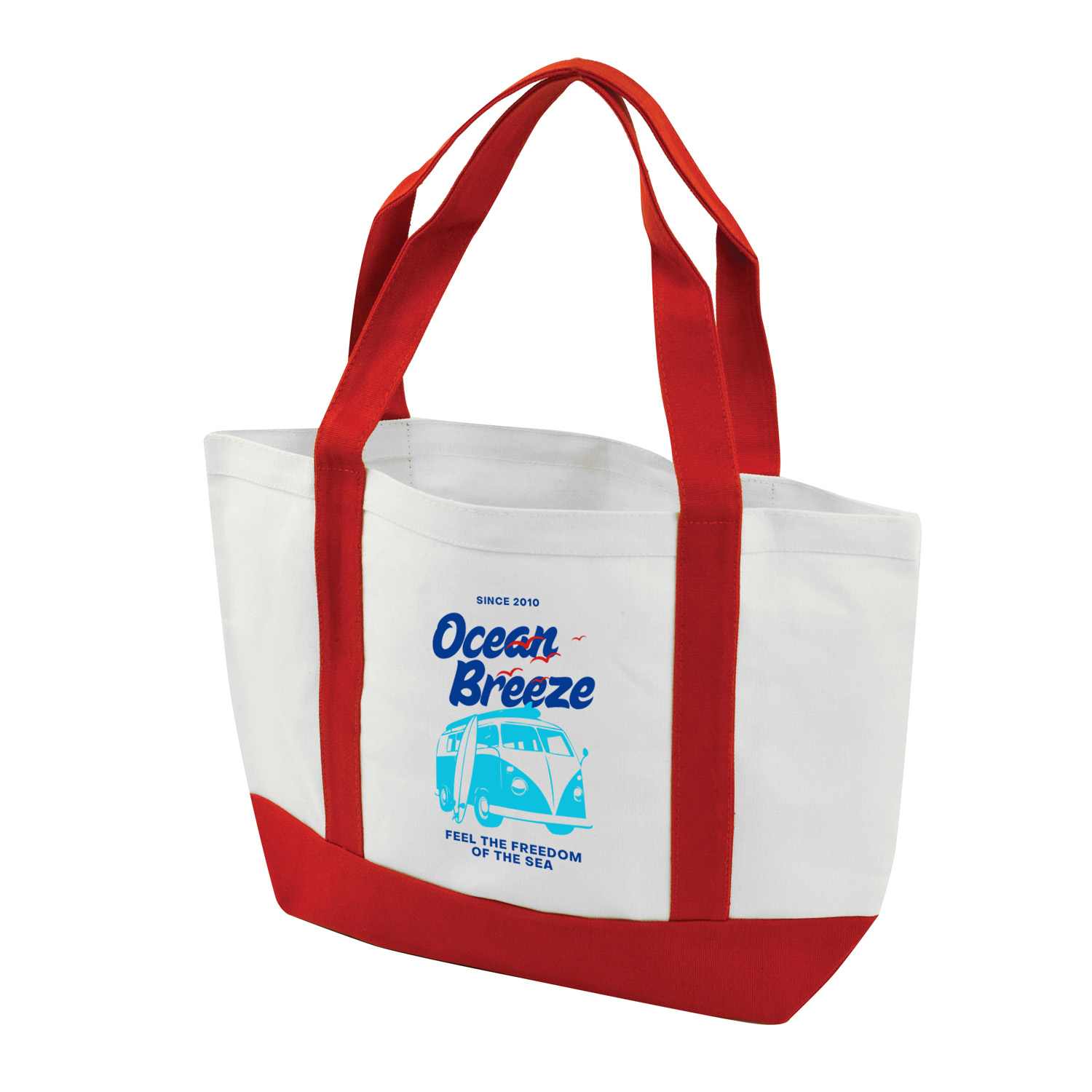 White Cotton Open Boat Tote