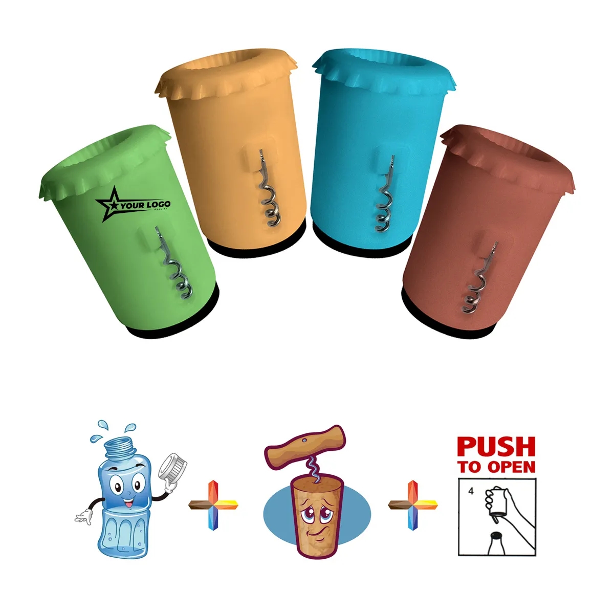 Multifunctional Push-pull Magnetic Strip Bottle Opener 1
