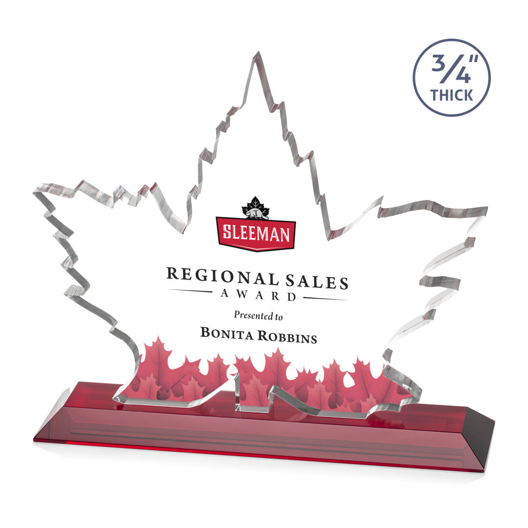 Maple Leaf VividPrint™ Award - Red 13
