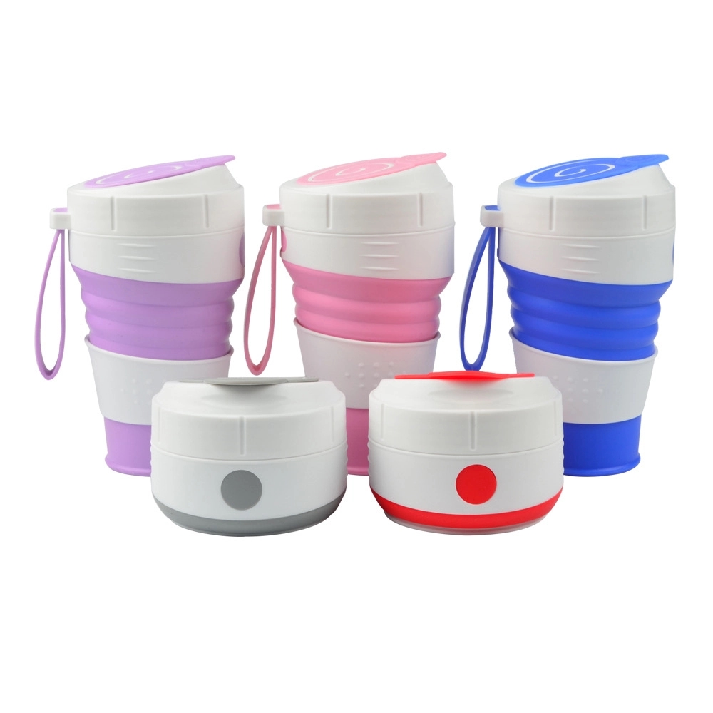 450ML Silicone Straw Folding Coffee Cup 7