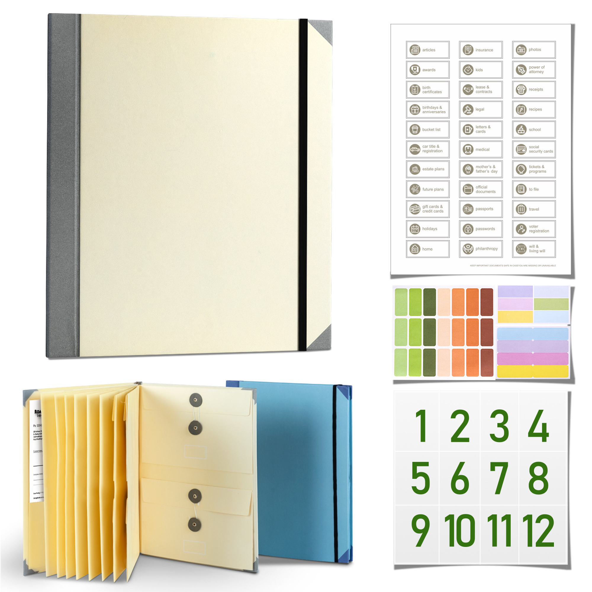 Document Organizer Folder With Labels And Pockets 2