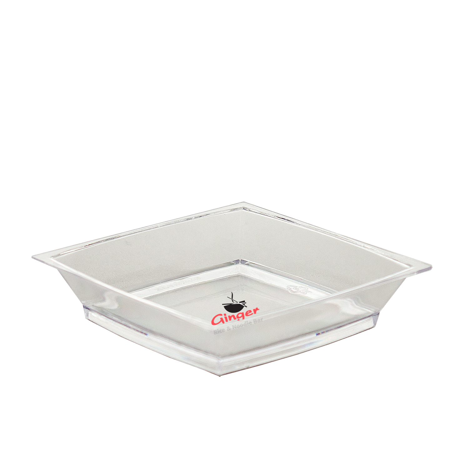 2 5" Clear Plastic Petite Square Sampling Dish