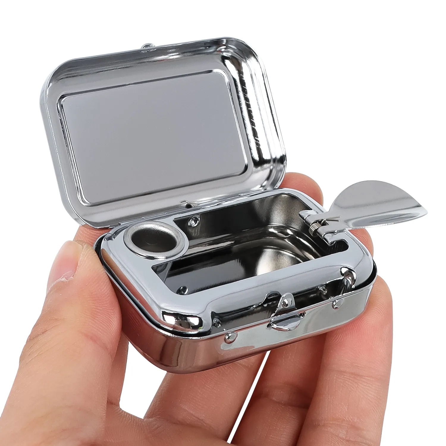 Square Metal Ashtray 6