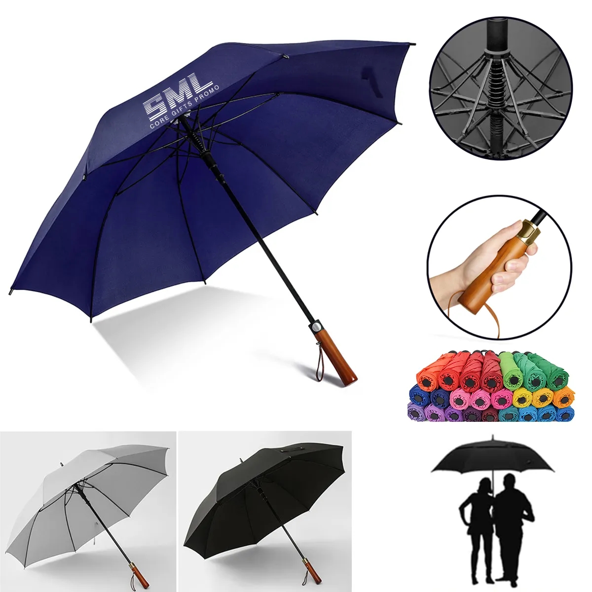 27 Inch Automatic Open Golf Umbrella 2