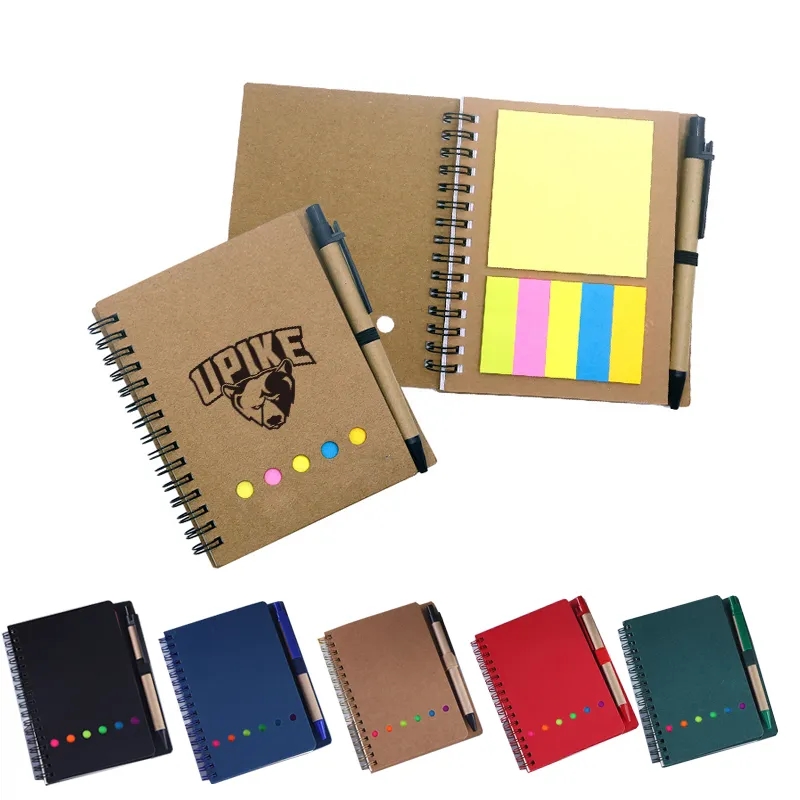 Eco Magnetic Notebook with Sticky Notes & Pen 8