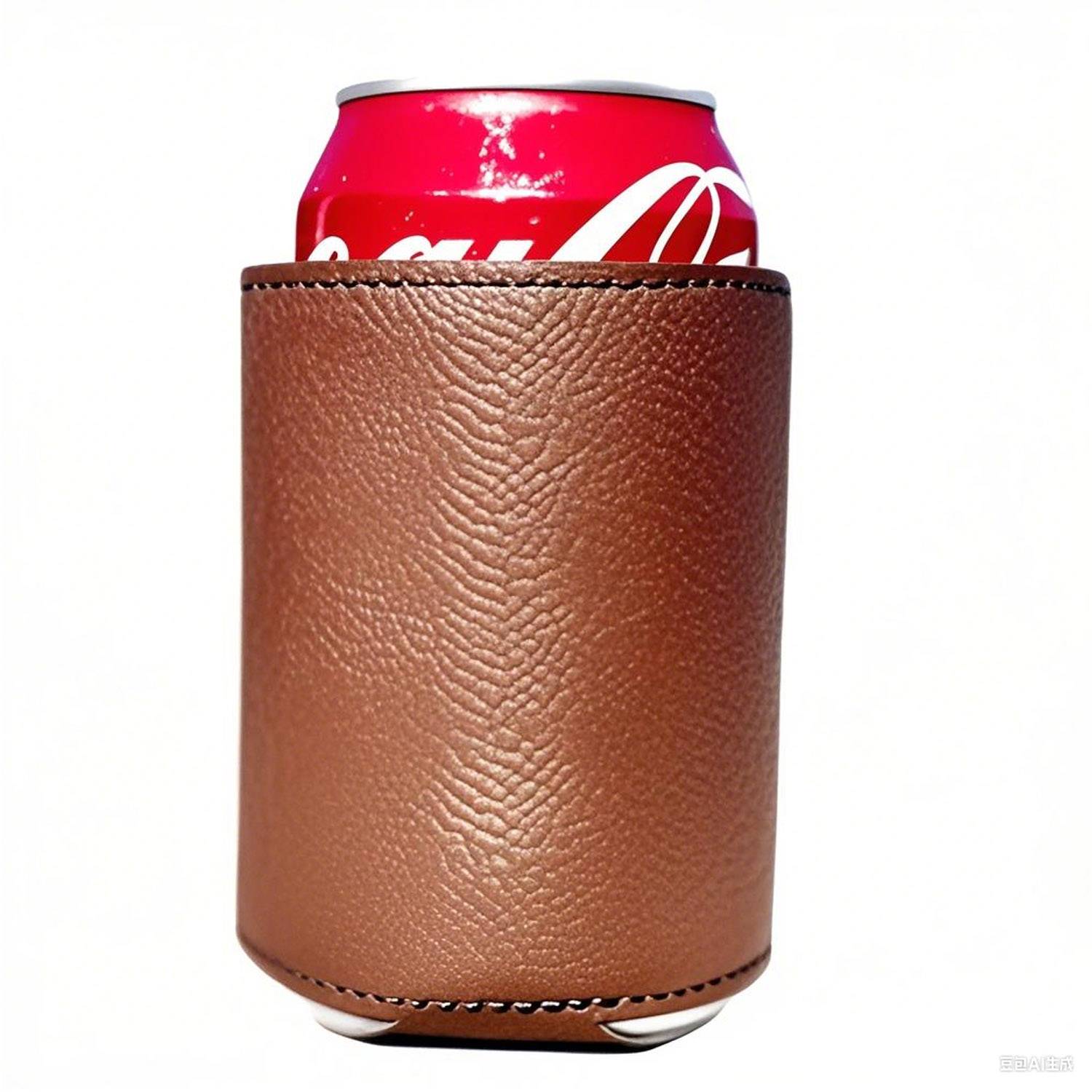 PU Leather Can Cooler Sleeve, custom koozie with logo imprint 5