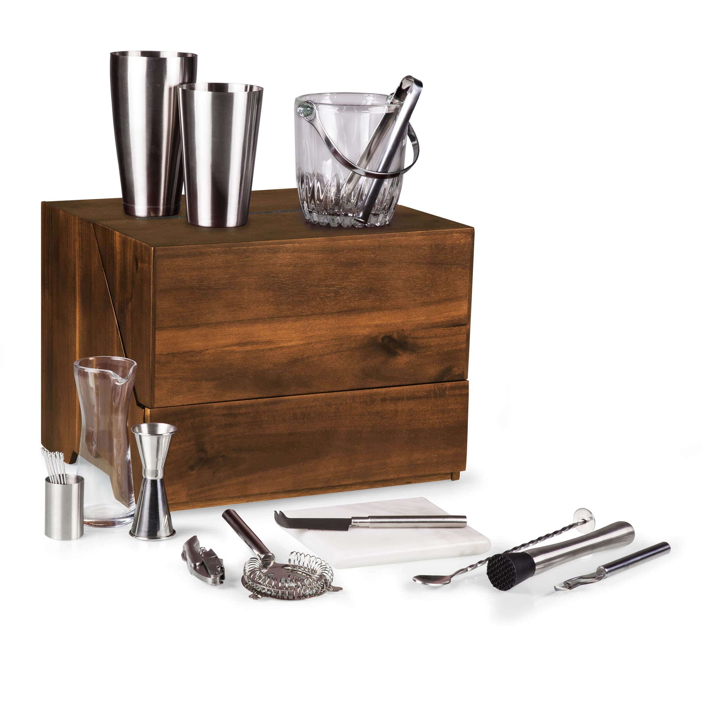 Madison Acacia Tabletop Bar Set 1