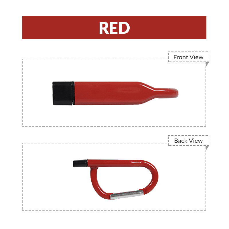 Carabiner Metal USB Flash Drive, 4GB 4