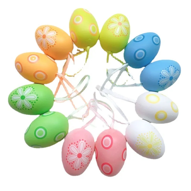 12 Pcs 2.36 Inch Neutral Easter Speckled Eggs 2