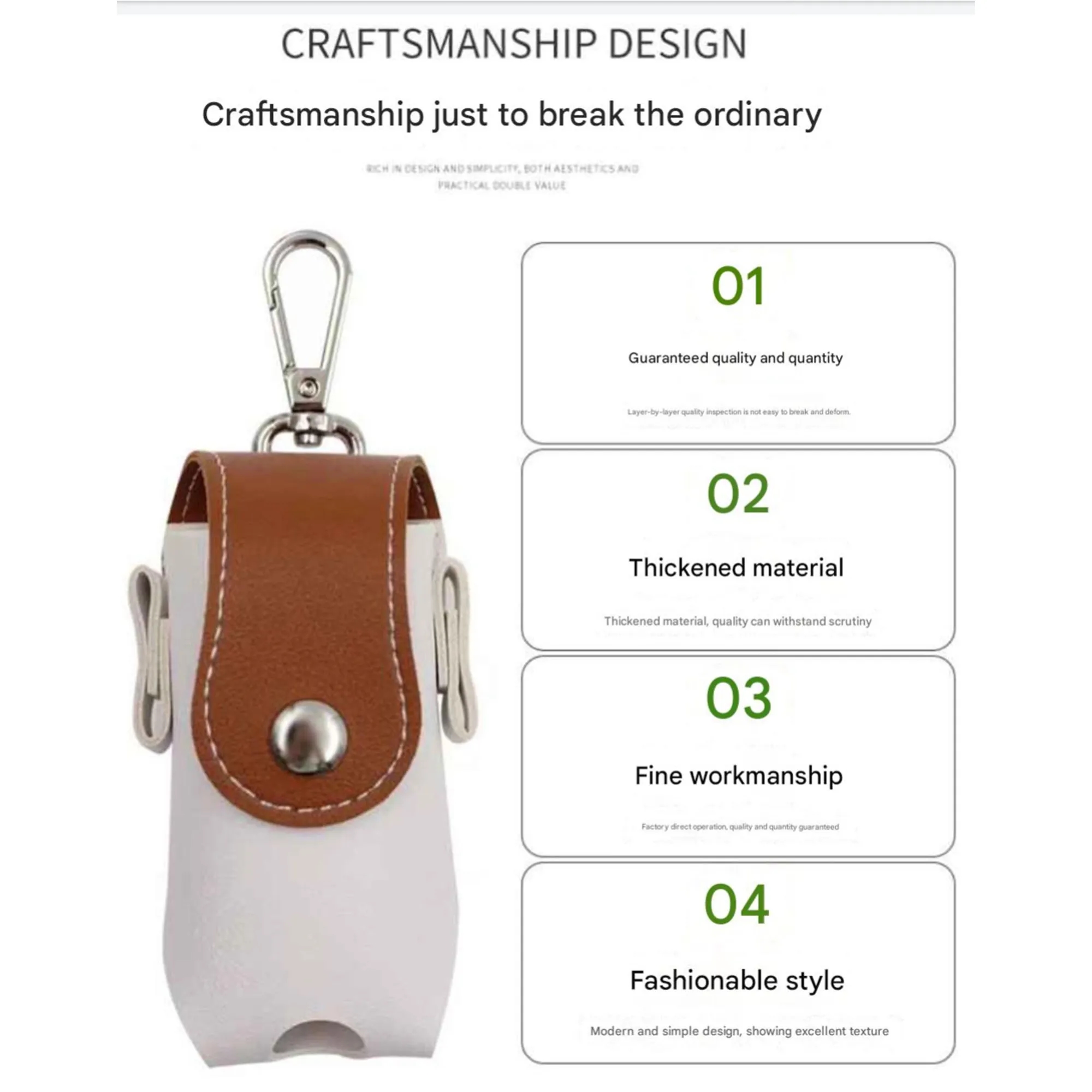 Portable PU Leather Golf Ball Bag 16