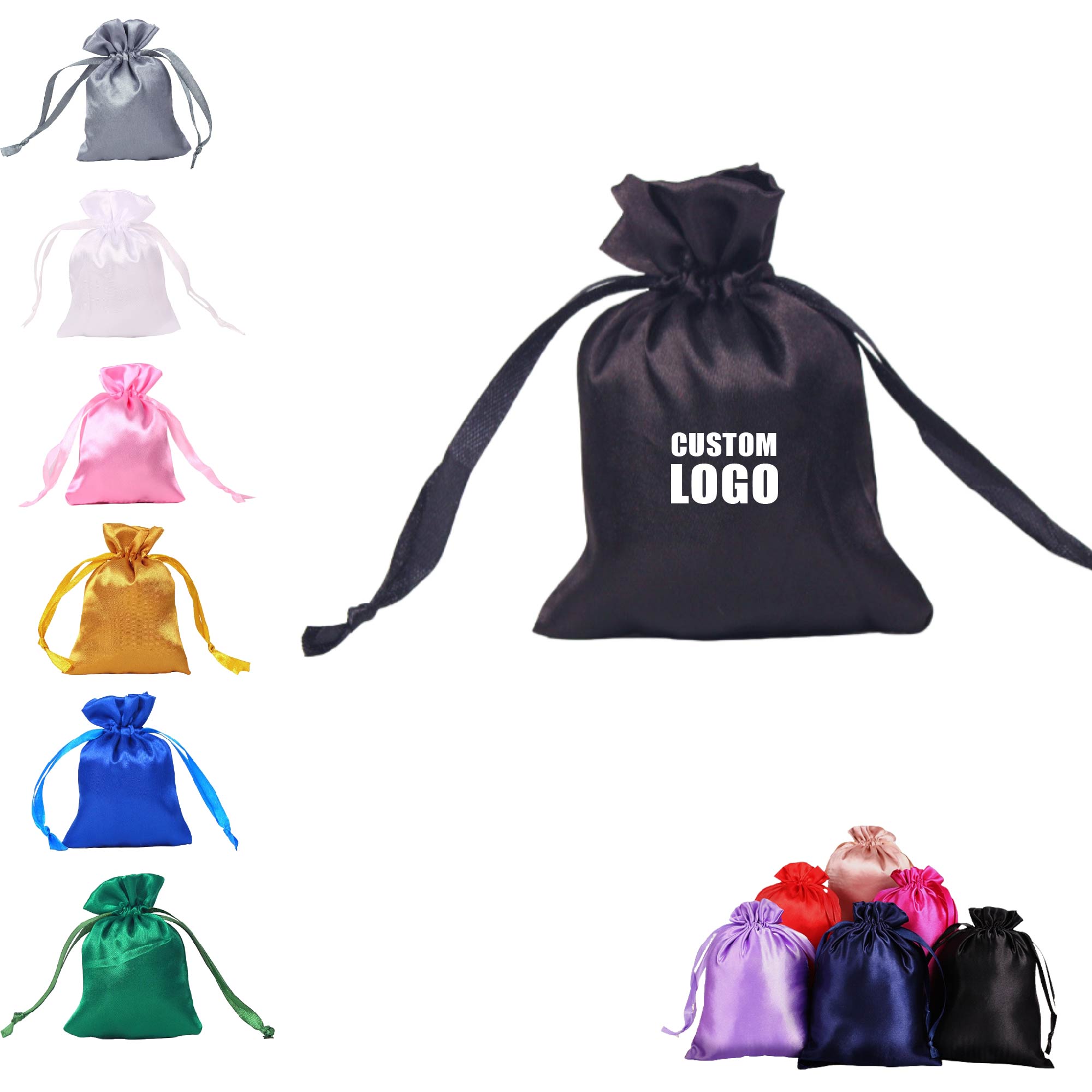 MOQ 10 pcs Dustproof Satin Jewelry Bag 1