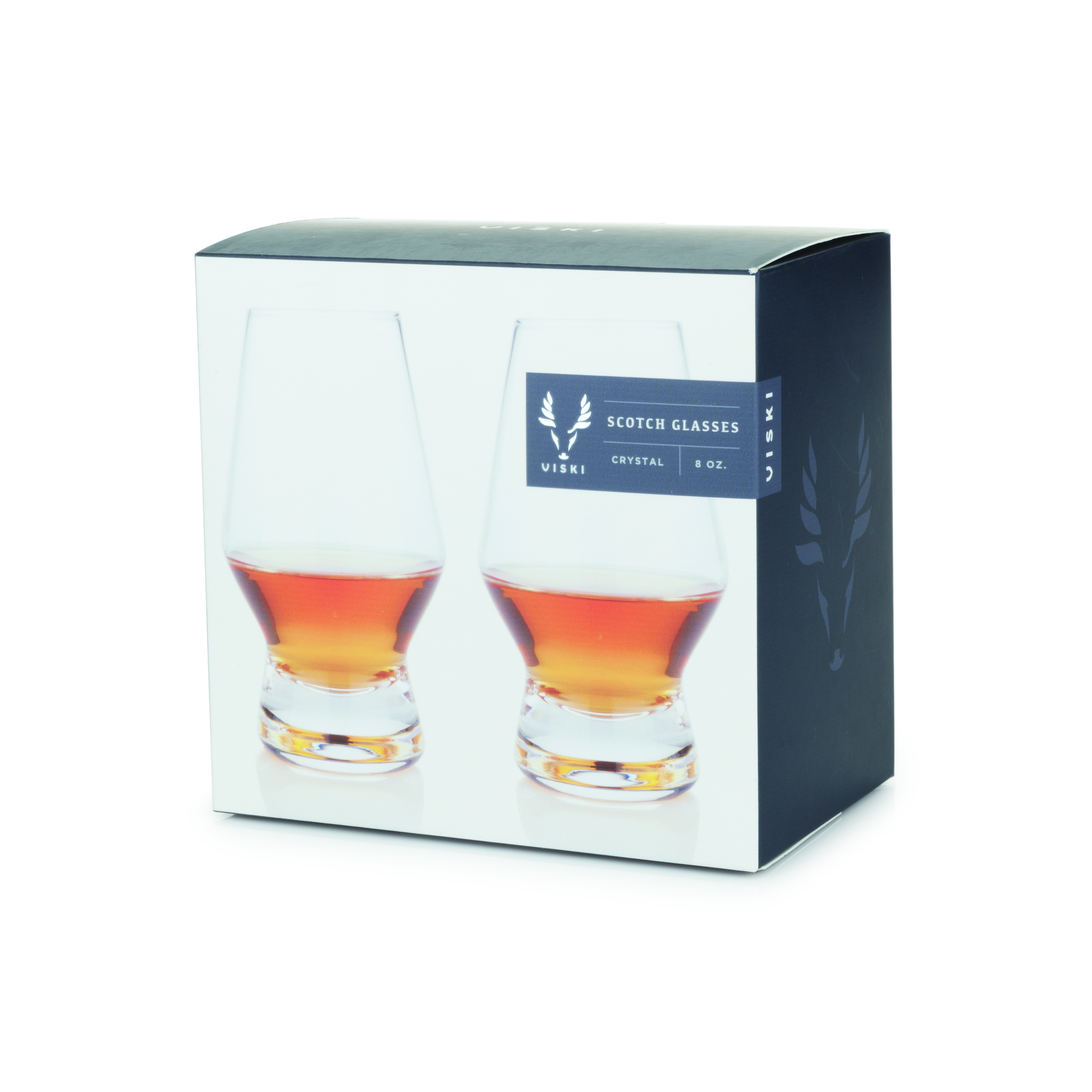 Viski® Raye Footed Crystal Scotch Glass, set of 2 2
