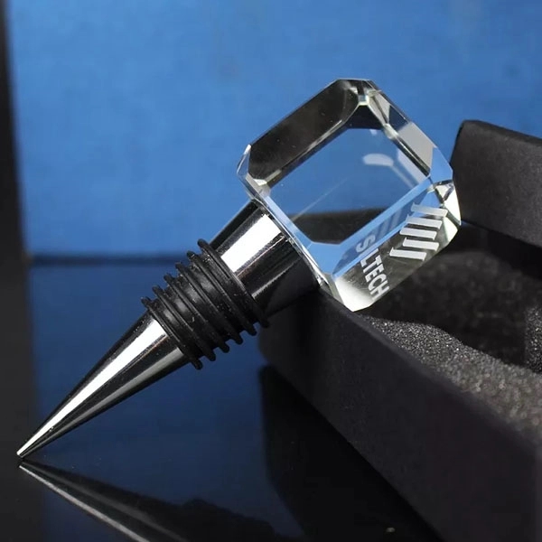 Crystal Square Wine Bottle Stopper 2