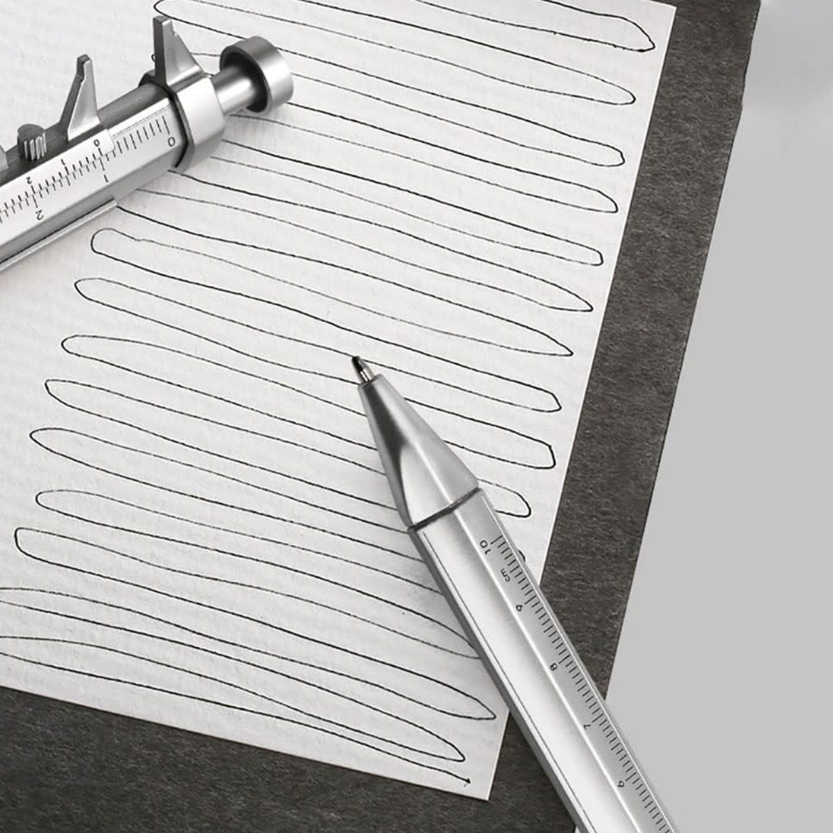 Caliper Style Ballpoint Pen with Blue Ink Refill 4