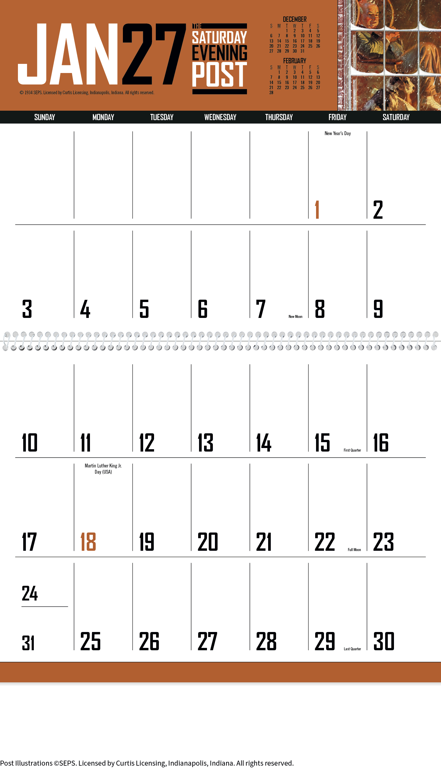 Triumph® Calendars Big Block Memo 73