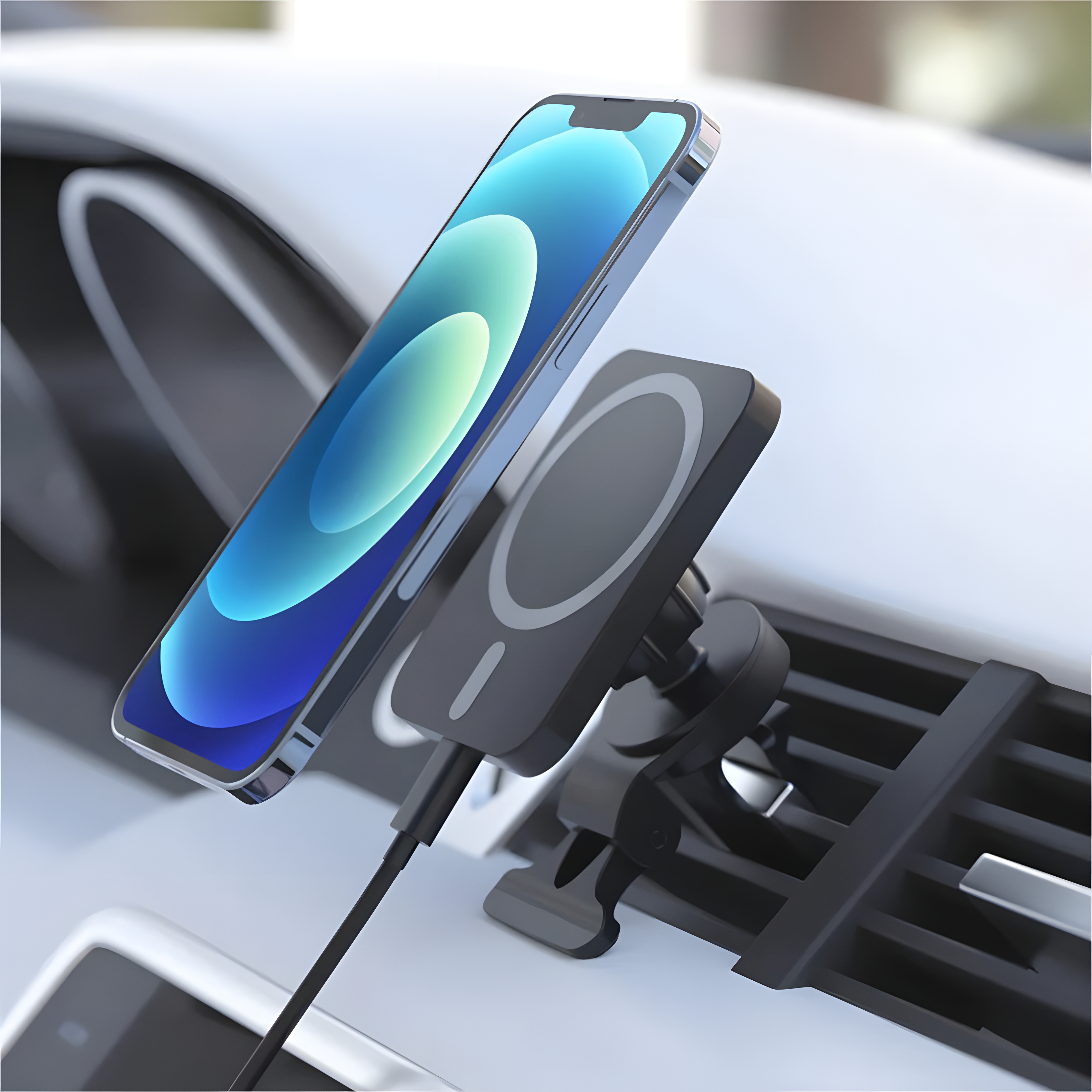 Wireless Magnetic Car Mount Charger Qi 15W 2