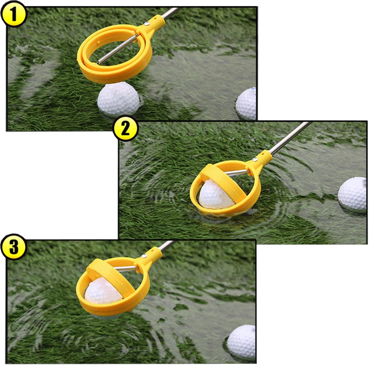 Telescopic with Spring Release Golf Ball Retriever 2