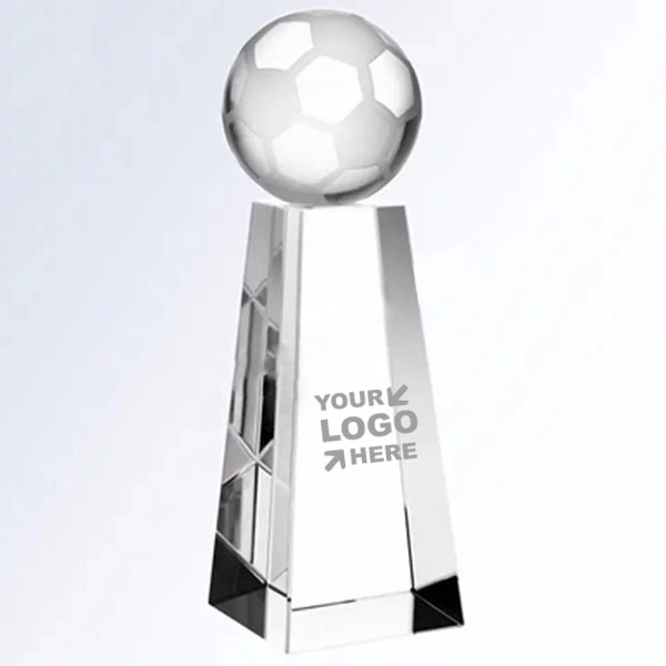 Crystal football Tower Trophy 2