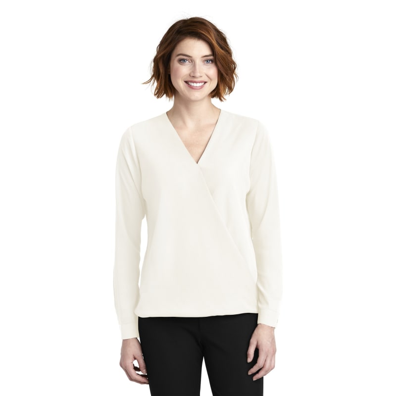 Port Authority Ladies Wrap Blouse. 2