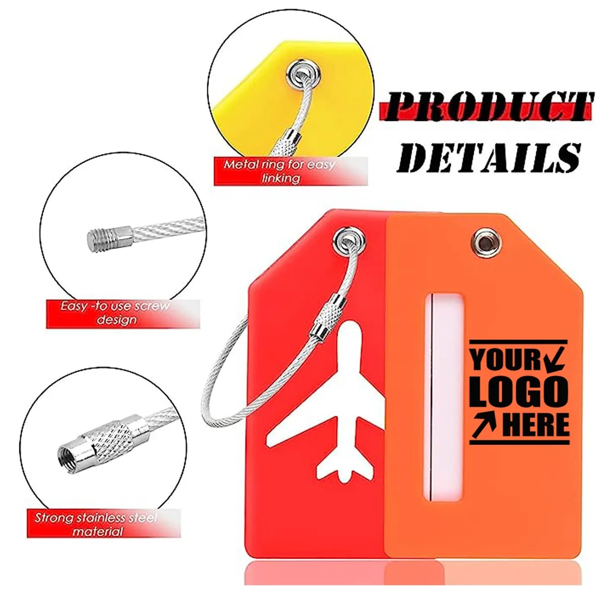 Custom Untethered Luggage Silicone Baggage Tags In Stock 7